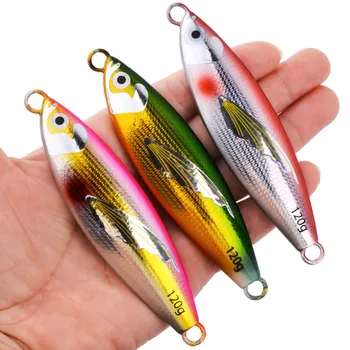 Cross-border Asymmetric Luminous UV Deep-sea Boat Fishing Iron Plate Lead Live Bait Slow Jig Long-distance Casting Hooks Lure – Metal Jig – view 3