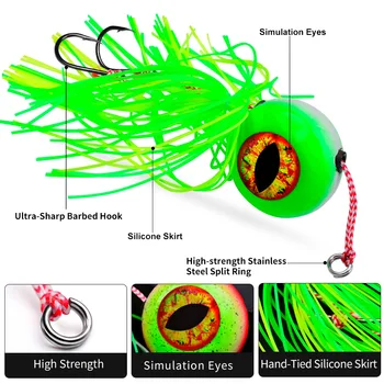 Cheery Metal Sea Fishing Set with Fire Flame Moon Lead Head Iron Plate Bait Red Seal Targeted for Freshwater Fish Species – Metal Jig – view 4