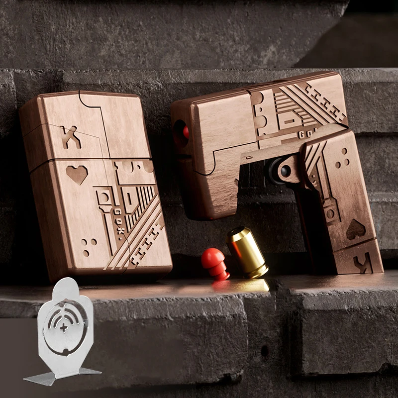 Wholesale Agent Fire Throwing Shell Soft Bullet Gun Model Foldable Lighter Shape Toy Gun Launcher Cool Stuff Toys Gift