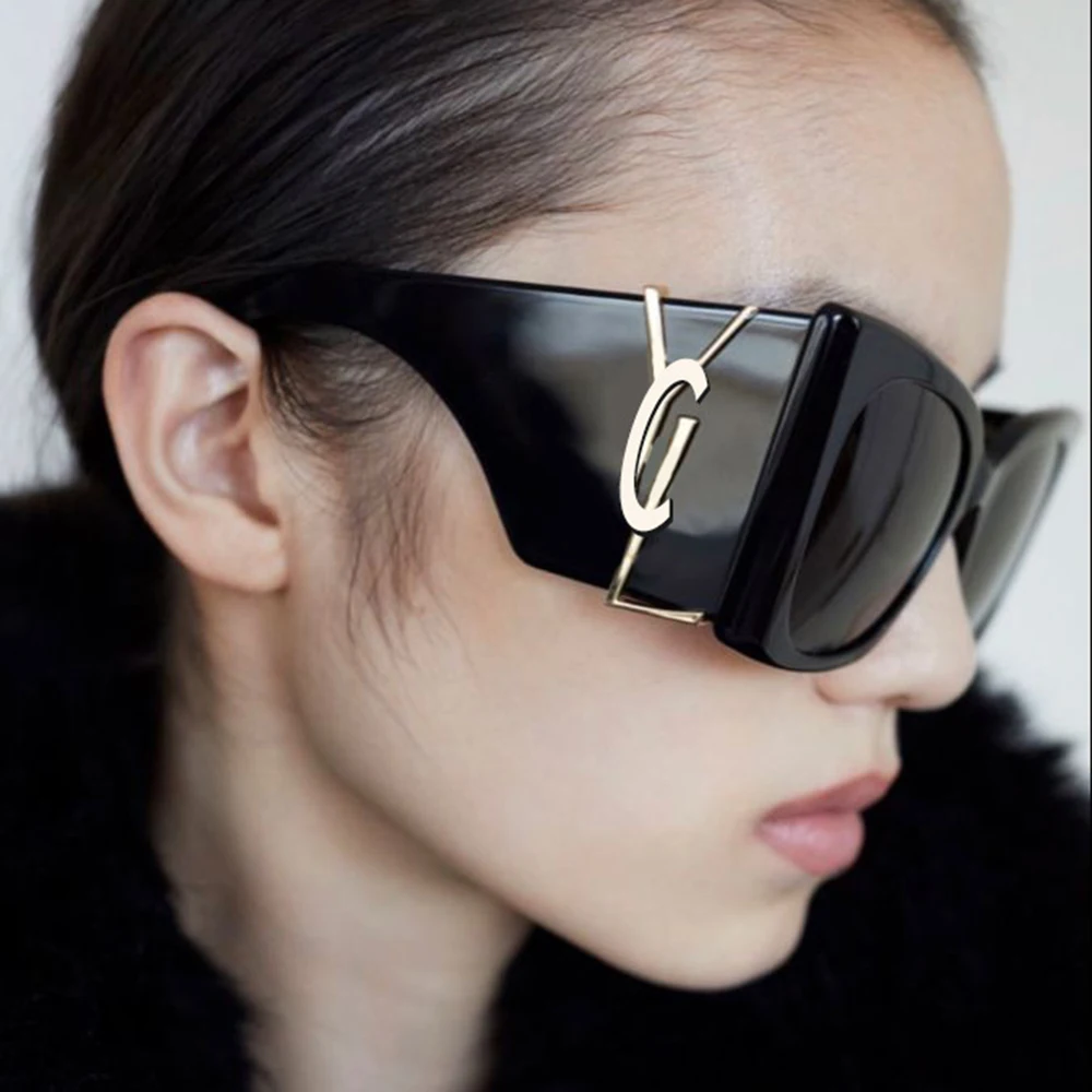 Luxury Oversized Square Sunglasses - Cat Eye Punk Fashion display picture 2