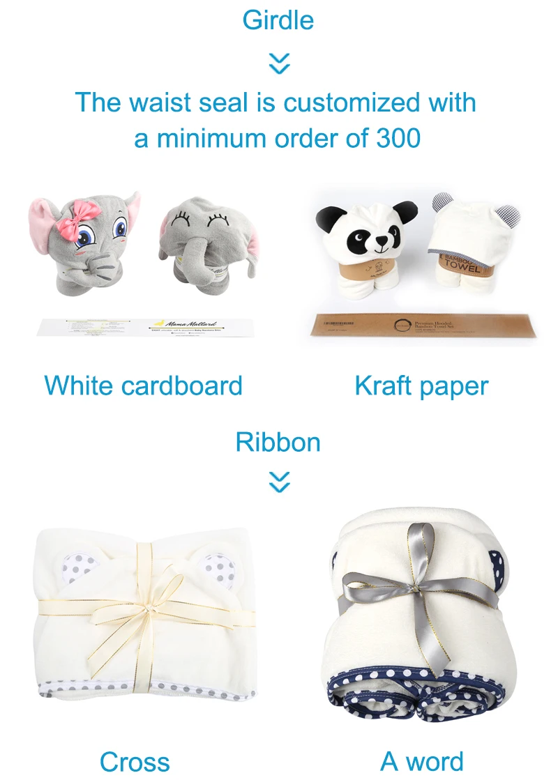 Hooded Baby Towel Elephant Face Hooded Bath Towels For Babies With Hood Animal Poncho For Girl Towels Baby Robe Set