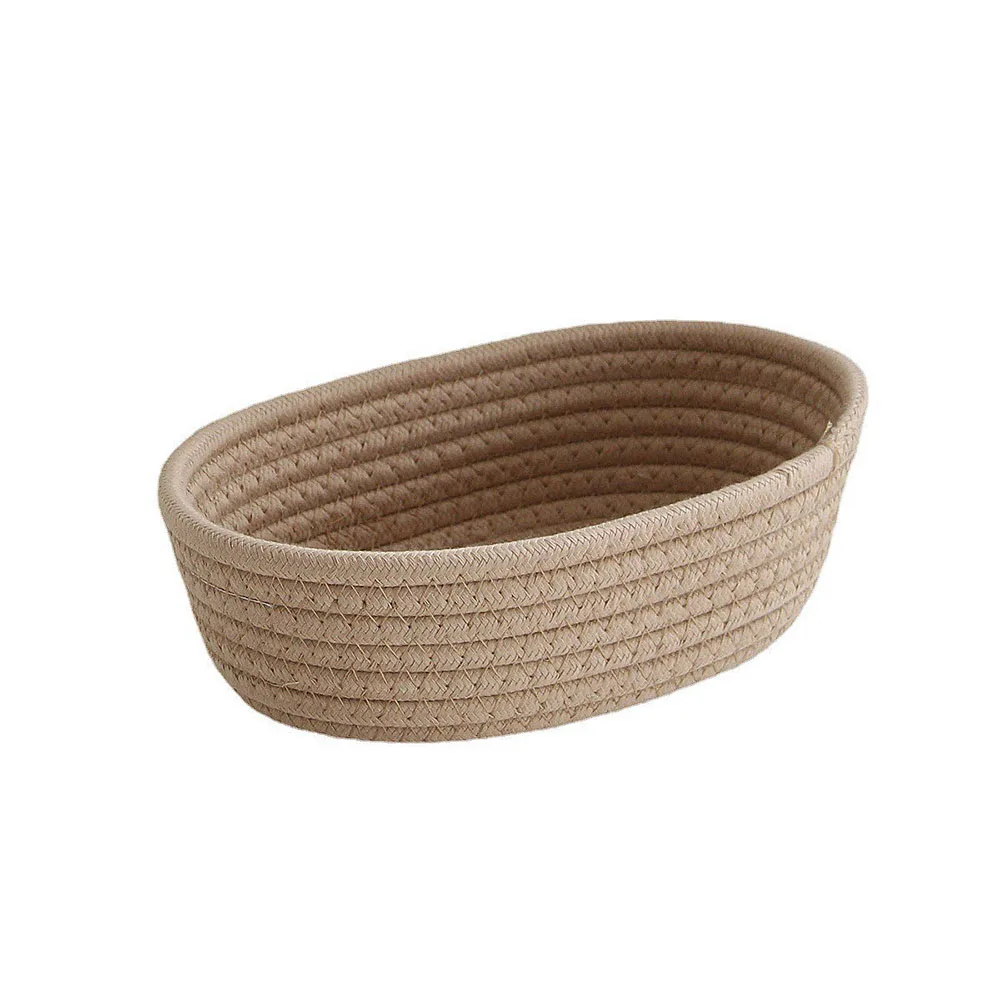 Collapsible Cotton Rope Sundries Toys Storage Baskets Woven Desktop ...