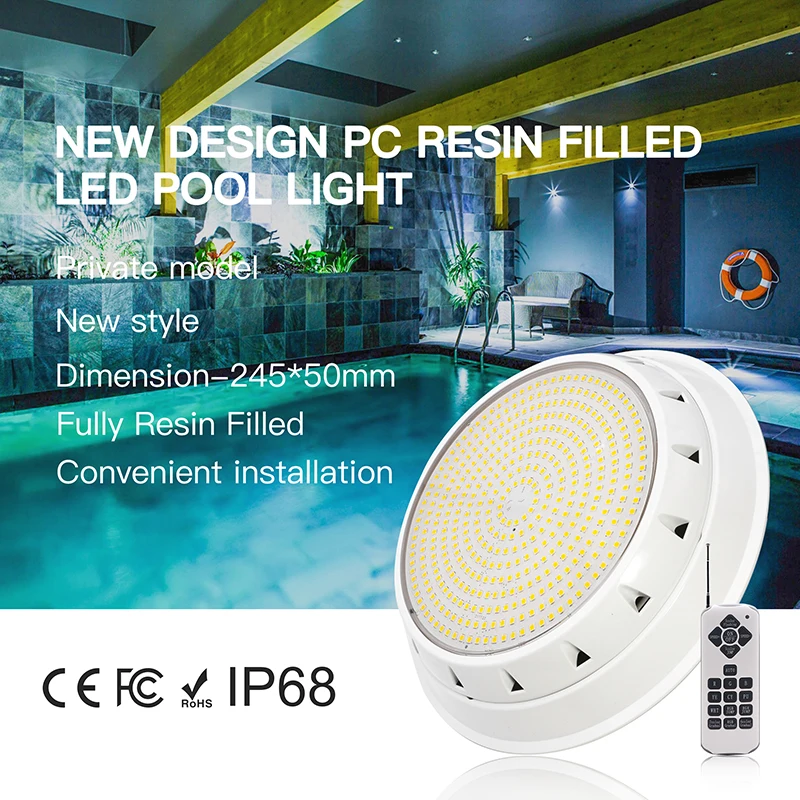 Hot Selling IP68 Rated RGB Smart LED Pool Lights High Quality PC Waterproof Underwater Lighting ...