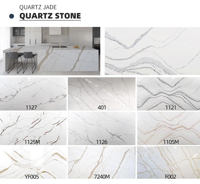 Horizon Quartz Slabs 3cm White Encimera Quartz Artificial Stone Quartz