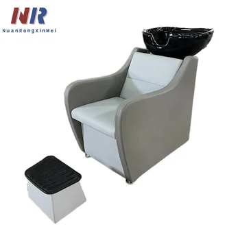 Customized professional Shampoo Chair Ceramic Shampoo Bowl Head Spa Beauty Hair Salon Washing Chair With Best Price