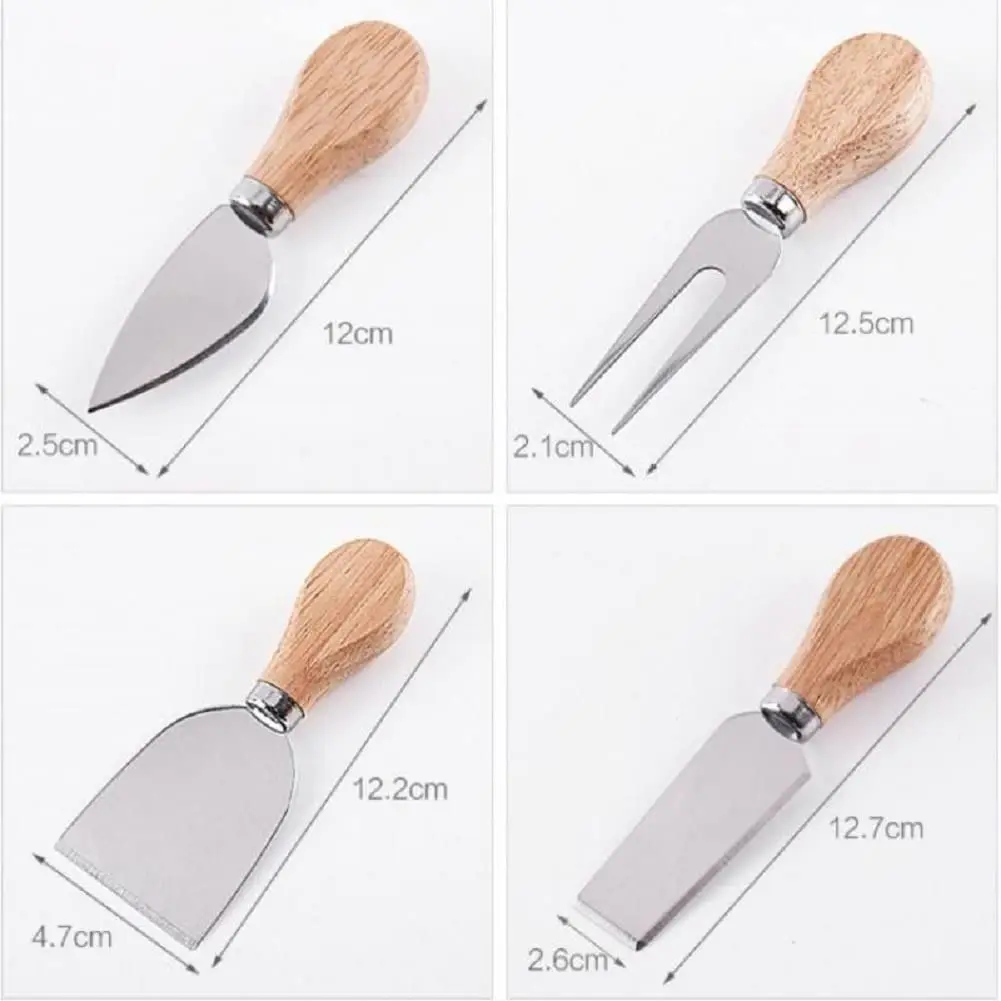 Wooden Handle Stainless Steel Butter Cheese Cutter Tool Bulk Spatula
