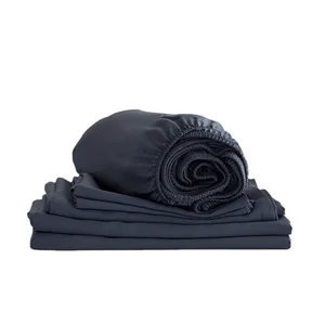 100% Organic Tencel Bed Sheet Set 300TC Eucalyptus Lyocell Fiber Bedding Set Natural Fabric OEKO-TEX 100