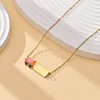 Red pickup truck necklace
