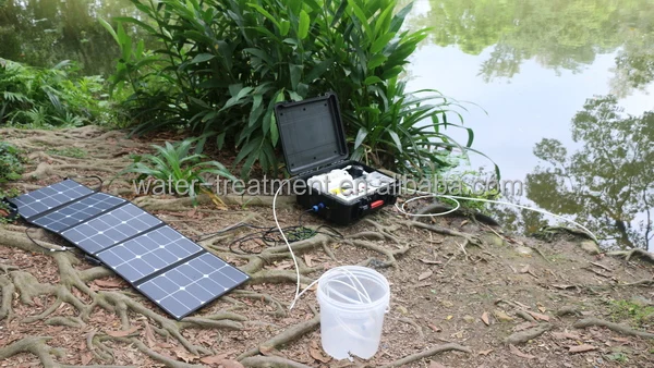 Solar Outdoor Water Filter Suitcase Water Treatment Machinery UF Membrane  Water Filter System Used for Drinking