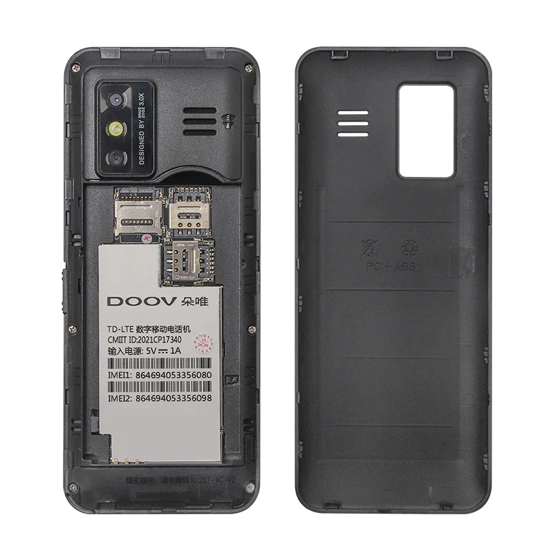 DOOV R17 2.8 Inch Android 11 Touch Screen Android 3G/4G Keypad Phone with Whats App Mobile Support Pro Wifi Metal Frame