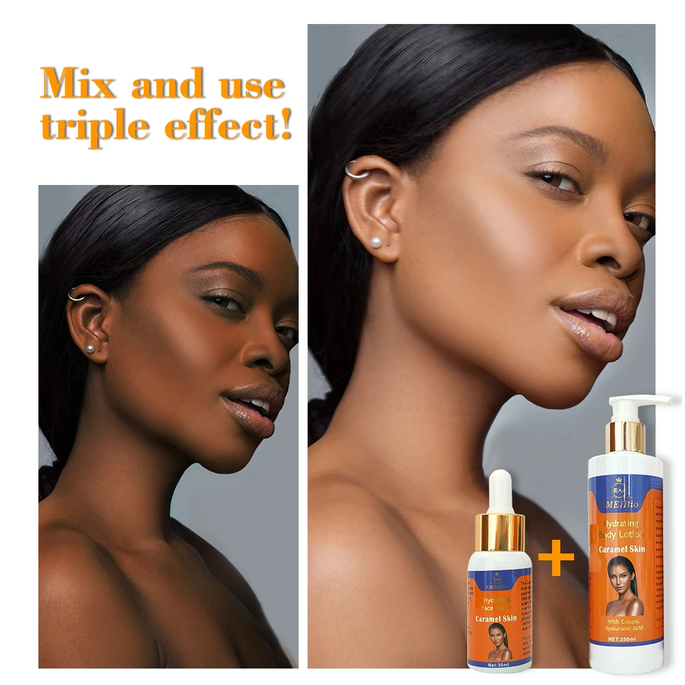 Custom Extract Rejuvenating Caramel Exfoliate Skin Set Facial Oil Anti