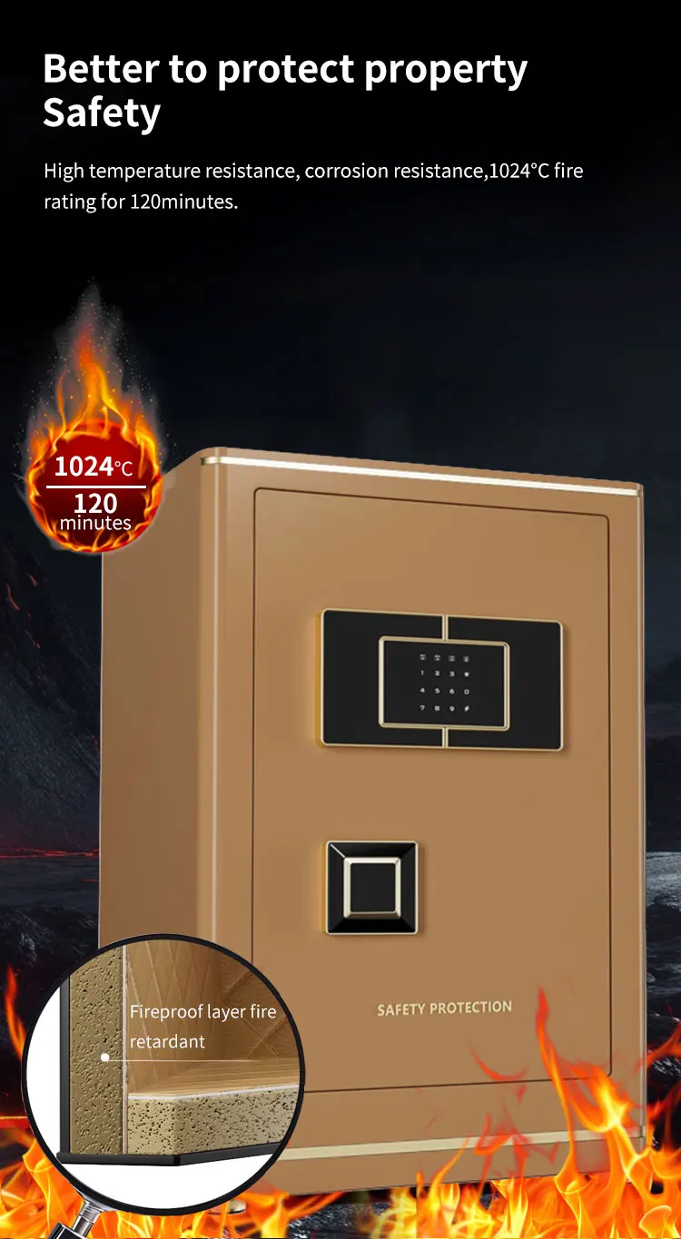 CEQSAFE Metal Smart Hidden Wifi Automatic Door Luxury Safe Box Fingerprint Digital Security Box factory