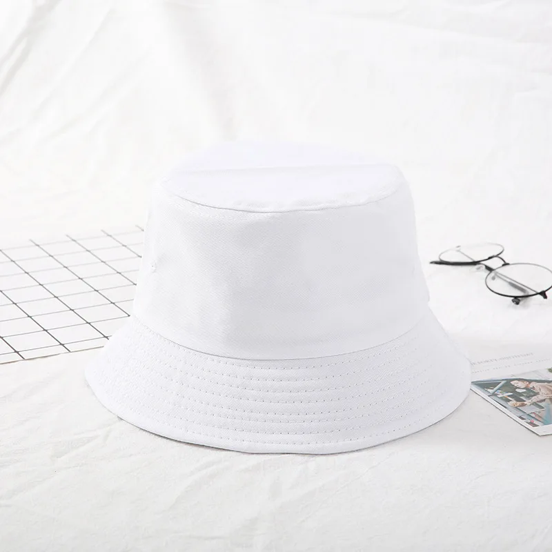Adult Blank Black Cotton Bucket Hat 