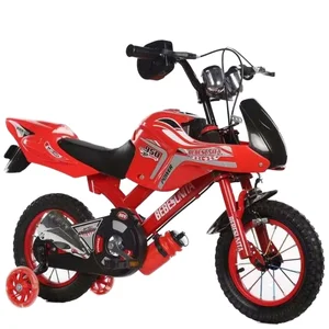 2026 New Model Plastic Kids' Bike Popular 12 Inch 16 Inch Sports Bicycle Wholesale Motorcycle Style Children's Bicycle 2 4 Years