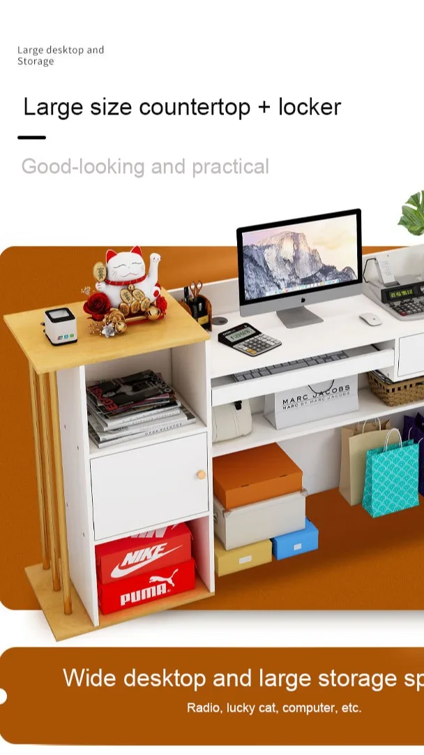 Gold And White Reception Desk Luxury Style Reception Desk Beauty Salon