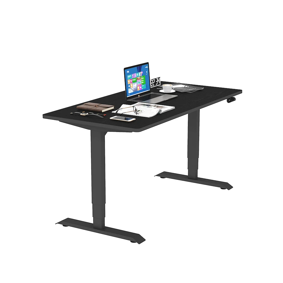 Высококачественный черный маленький офисный регулируемый стол JIECANG из нержавеющей стали