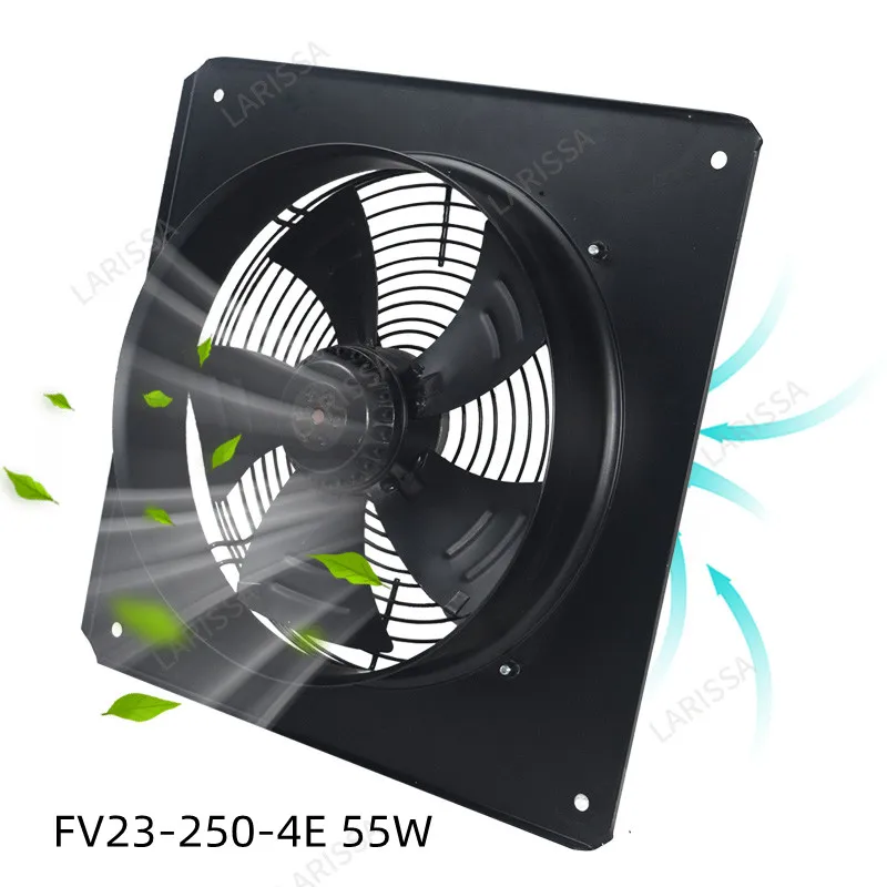 55W Low Noise External Rotor Axial Flow Fan Pipeline Ventilation Fan Industrial Exhaust Fan Kitchen Strong Smoke Exhaust