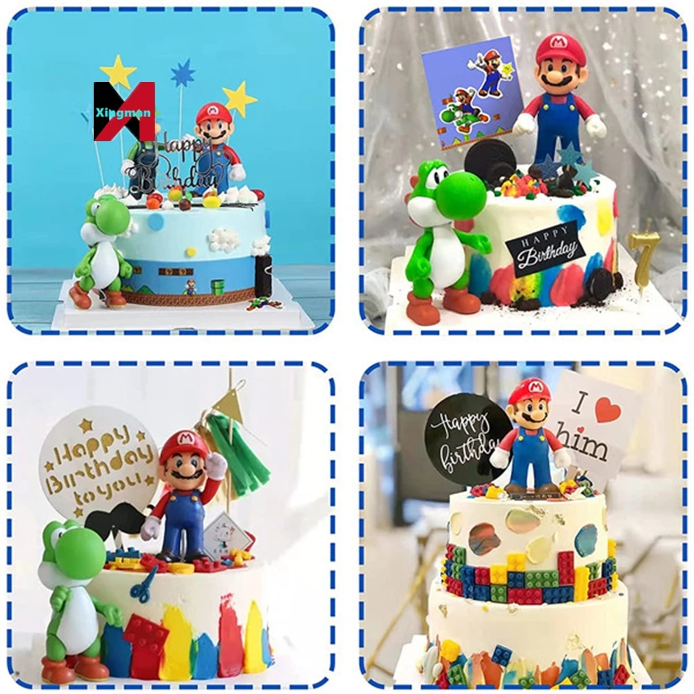 2024 New Arrival Cartoon Model PVC 3D Mario Bros Action Figures Toys Kids Girls Dolls