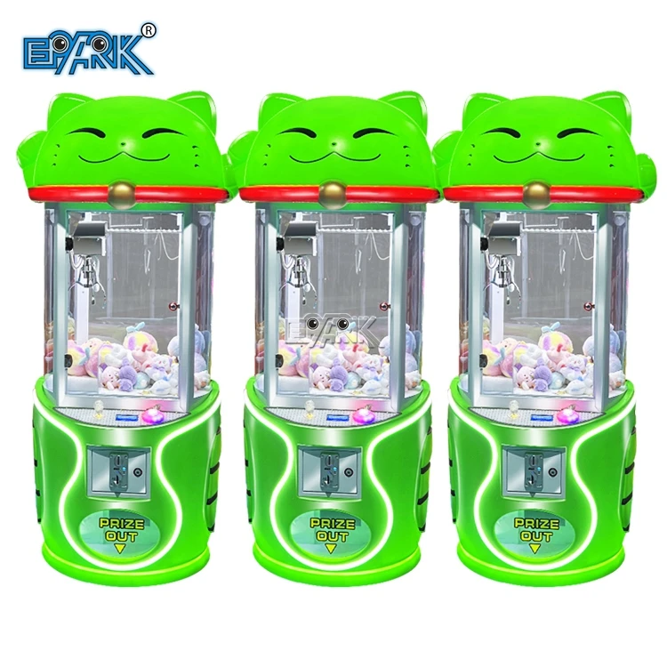 Coin Operated Plush Toy Vending Machine Claw Crane Game Cute Cat Claw Machine