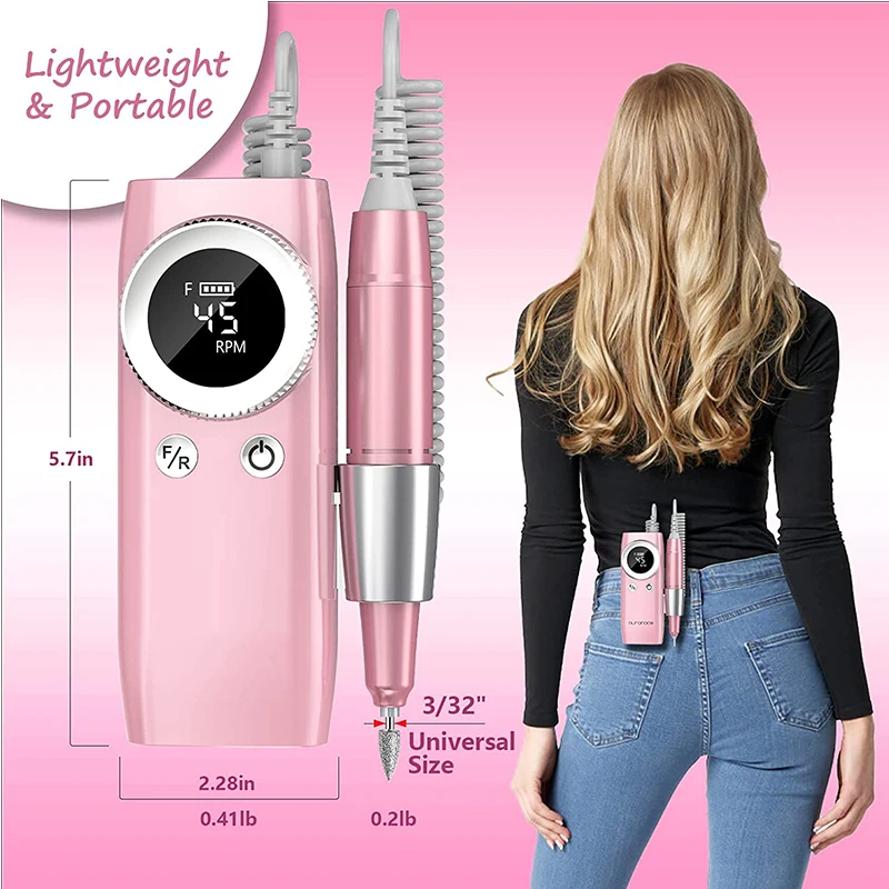 Professional Nail Drill Polisher 45000 Rpm Cordless - Buy Professional ...