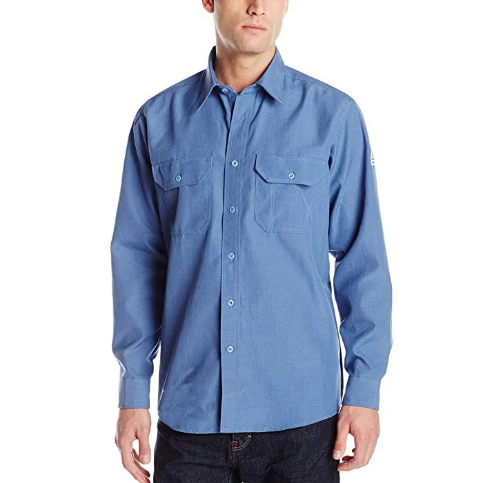 Camisa de manga larga para hombre, ropa de trabajo de alta calidad, OEM al  por mayor, camisas para hombre, camisas de trabajo de algodón y poliéster