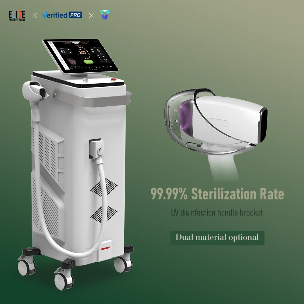 2025 New to Iccube Diode Later Hair Removal Machine 4wavelength Hair Removal Machine Handle Germany Laser Stationary Xenon Hair