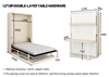 1,2 m Vertical Flip escritorio estante cama + caja + colchón