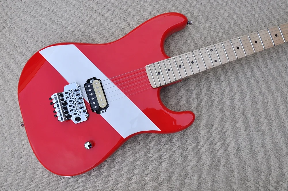 Red Floyd Rose Electric Guitar with Maple Fretboard - OEM