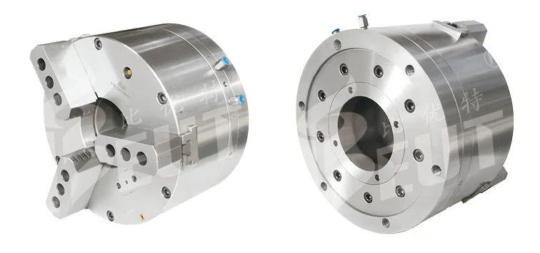 Mâm cặp máy tiện lắp phía trước Mâm cặp khí nén 3 chấu