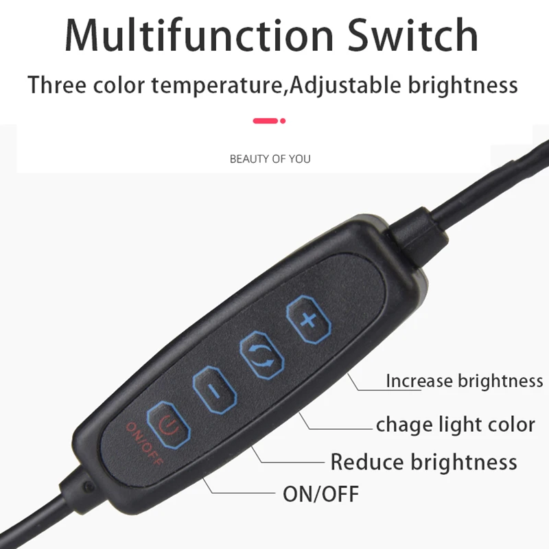 New Arrival LED Fill Light Cell Phone Selfie Stick Makeup Light Live Stream Adjustable Desk Lamp LED Selfie Ring Light