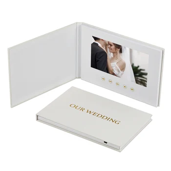 Wholesale A5 7 inch Hardcover Digital LCD HD Screen Video Booklet Brochure Card for Advertisement Business