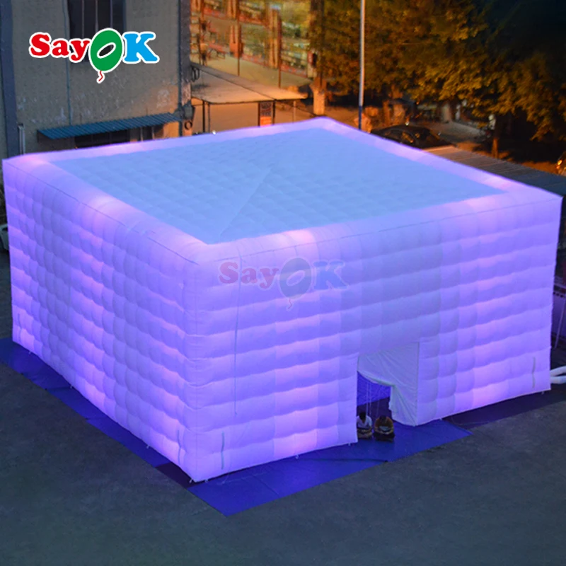 Large Cube Wedding Party LED Light Inflatable Tent Camping Price for  Outdoor Events