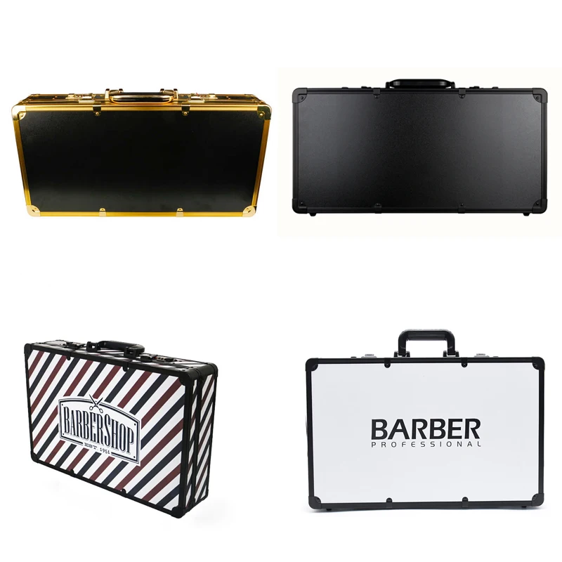 Professional Metal Barber Organizer Box Portable Aluminum Barberia Briefcase Barber Tools