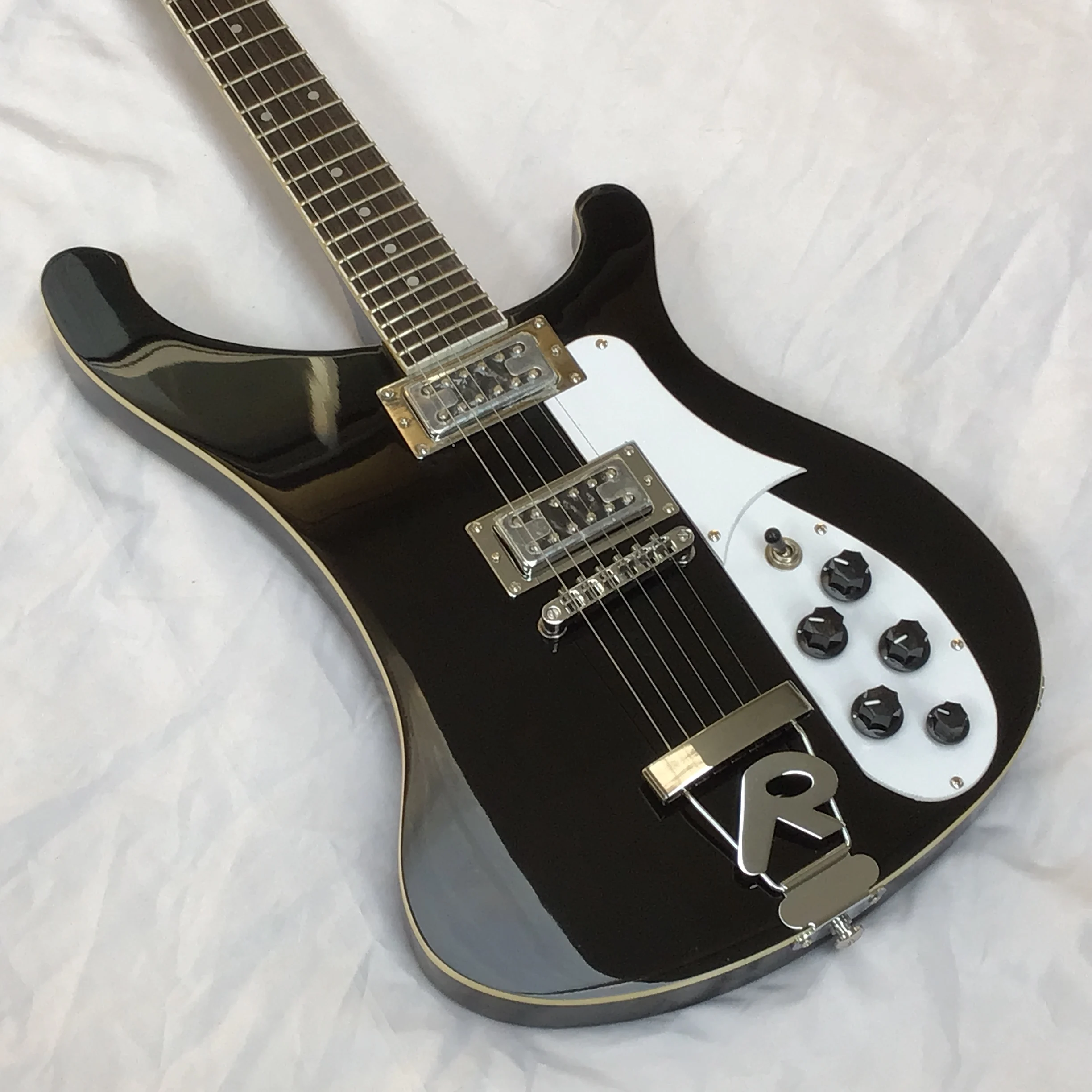 Ric Brand 4003 Black Electric Bass Guitar With Hh Pickup & Oem Options