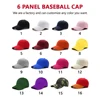 Casquette de baseball à 6 panneaux