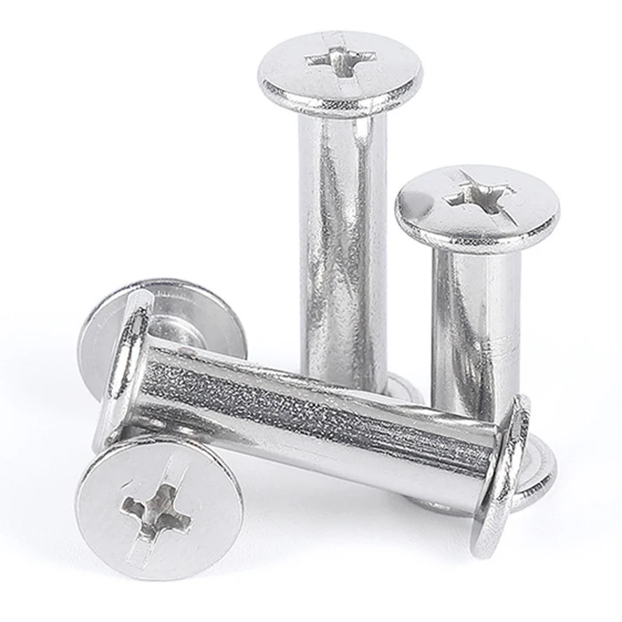 Fastener Barrels Male And Female Screw Phillips Head Chicago Screw Stainless Steel Binding Screw