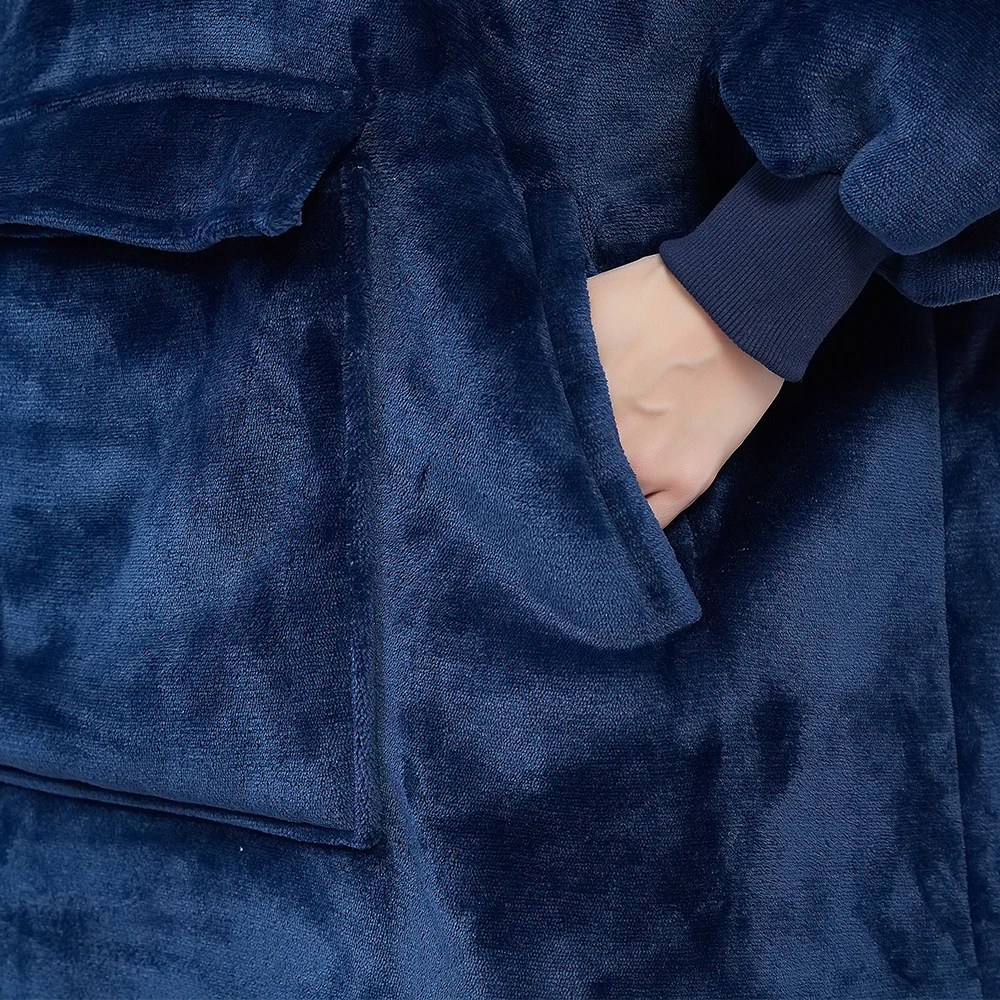 Winter Comfortable Oversized Hoodie Blanket Soft Life Cozy Sweatshirt Blankets Hoodie For Adult