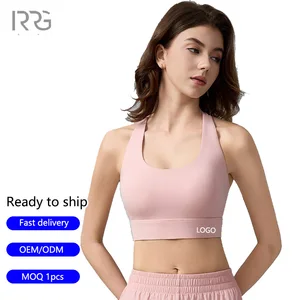 Roregal 2026 New U Neck Girls Sexy Sport Built in Padding Bra Yoga High Impact Sports Beauty Back Yoga Bra