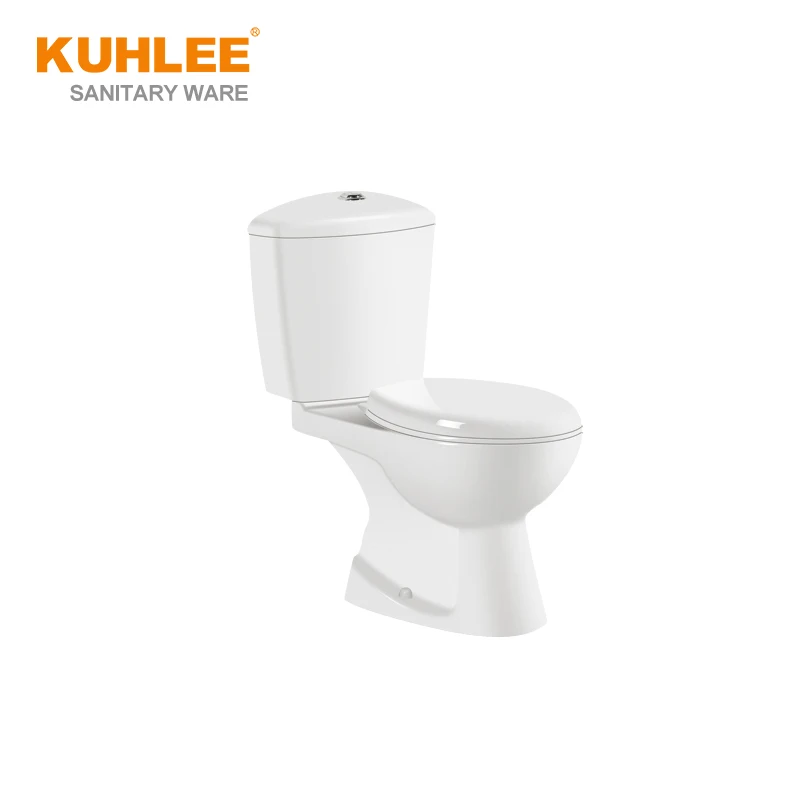 Small Ceramic Bathroom WC Office Building Sanitary Ware Washdown Two Piece Toilet
