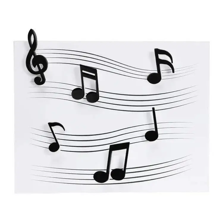Fun 3D Polyresin Magnetic Sticker Creative Piano Clef Design for Refrigerator New York Theme Souvenir Gift