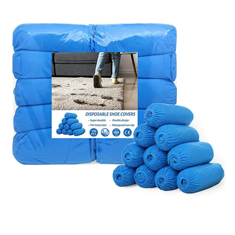 Нетканые полипропиленовые одноразовые чехлы для обуви премиум-класса ботинок 100 шт. прочный большой эластичный