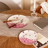 Ensemble de 2 assiettes - Motif floral papillon
