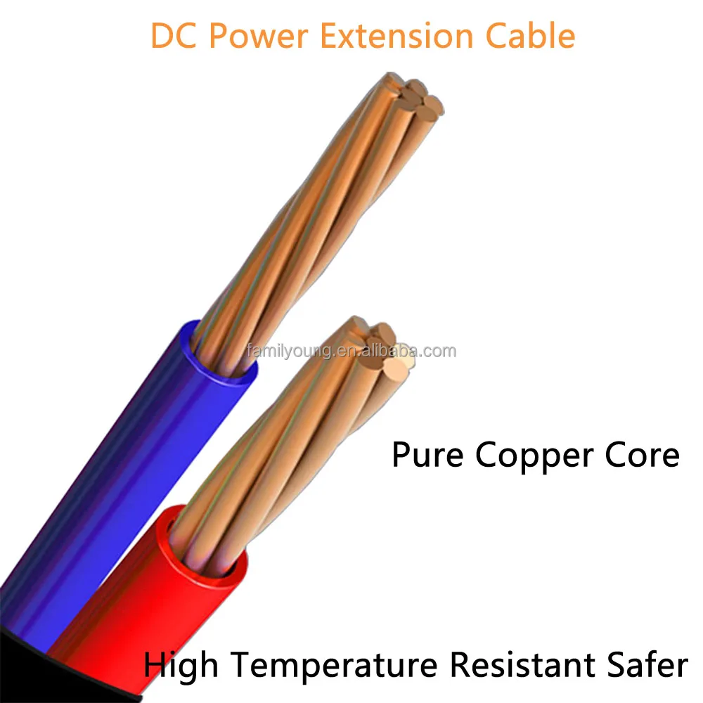1 Rallonge D'alimentation De 5 M DC 12 V, 5,5 Mm X 2,1 Mm Mâle Vers Femelle Pour Caméra De Sécurité CCTV IP, Routeur, Bande LED, DVR Et Autres Appareils