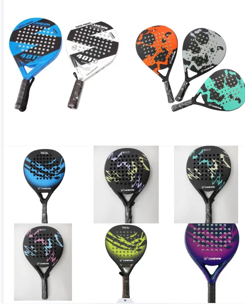 Готов к отправке высокое качество под заказ 38 мм полностью из углеродного волокна Пляжная Теннисная ракетка мягкая для
