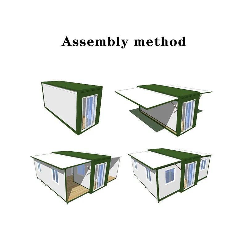 CGCH Foldable 40ft 20ft Double Layer Prefab Expandable House Mobile Villa Prefabricated Home 3 Bedroom With Kitchen