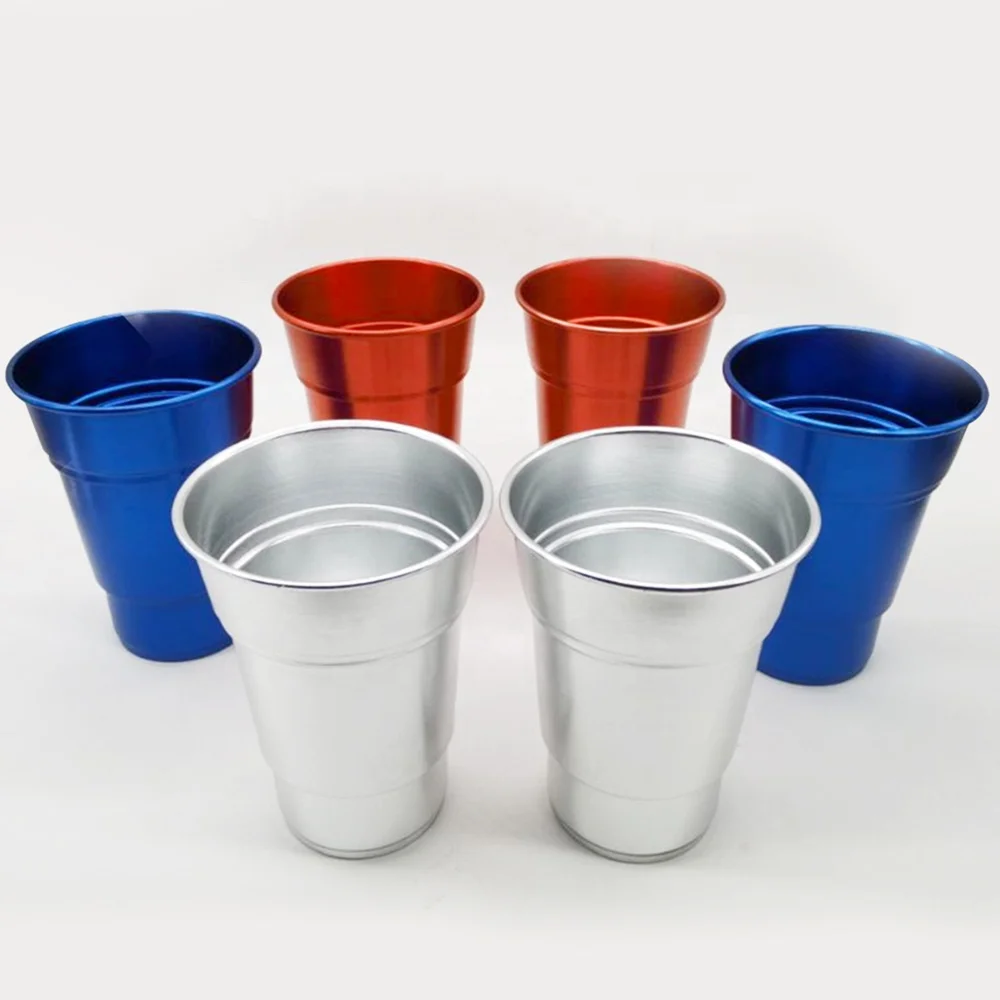 Metal Drinking Round Edge Assorted Colors Beer Aluminum Cup with Custom  Logo - China Aluminum Cup and Customized Cup price