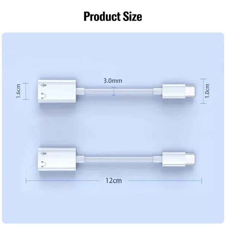 USB C to for Ios Audio Headphone Adapter for IP 16 15 Pro Max Pad Pro Type C HIFI Aux Earphone Cord Connector