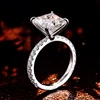 bague moissanite en or blanc massif 14 carats