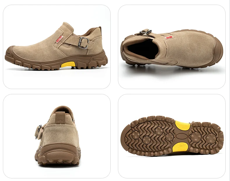 High Quality Black Leather Safety Shoes Industrial Cheap Work Shoes