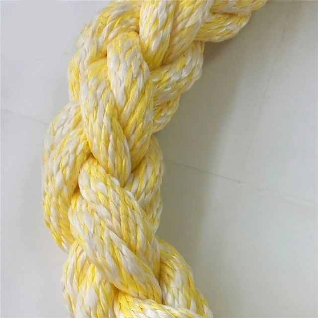 رنگ زرد 8 رشته پلی پروپیلن PP پلی استر مخلوط خطوط لنگرگذاری کشتی با طول 200m/220m 1